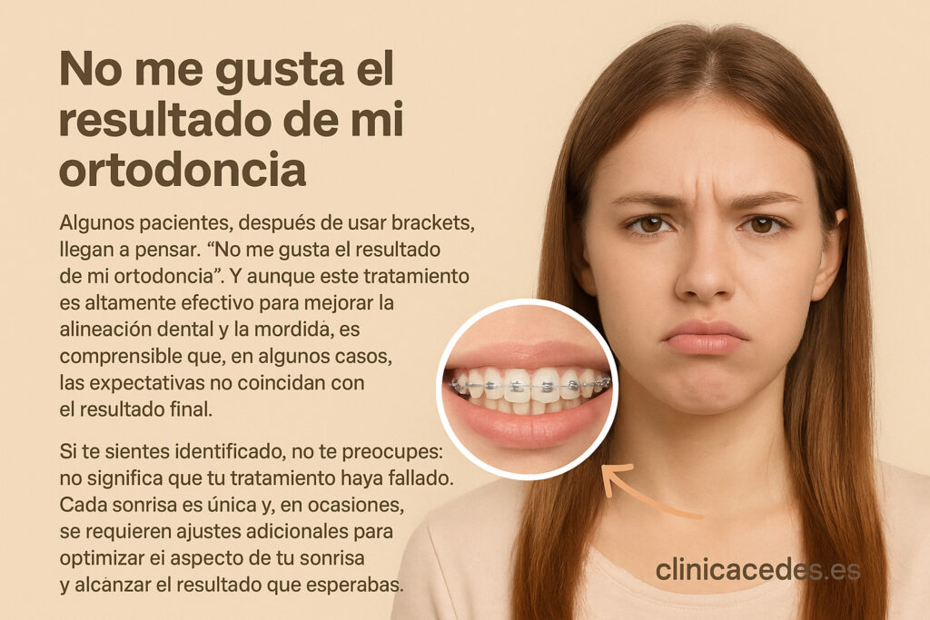 no me gusta el resultado de mi ortodoncia